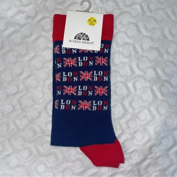 NWT Robin Armin London UK England Flag Socks - Picture 1 of 3
